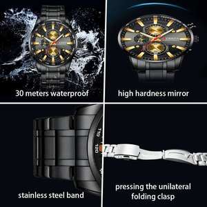 CURREN 8351 <b>Men's</b> <b>Quartz</b> <b>Watch</b> Fashion Casual Business Luxury Chronograph Luminous Hands Complete Calendar Stainless Steel - Product Image 5