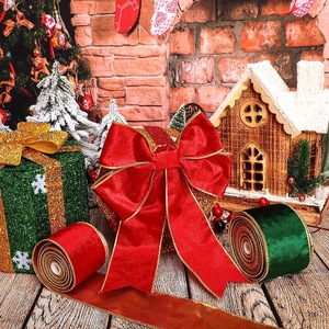 Fita Colorida de Natal, Fita de Cor Pura para Embalagem de Presentes, Laços e Decorações de Artesanato de Natal - Product Image 4
