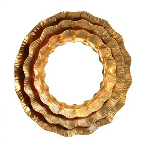 <b>Large</b> Size Metal <b>Frame</b> Durable Wall Mirror for Hanging With Gold Color for Home and Living Room Area Decoration - Product Image 1