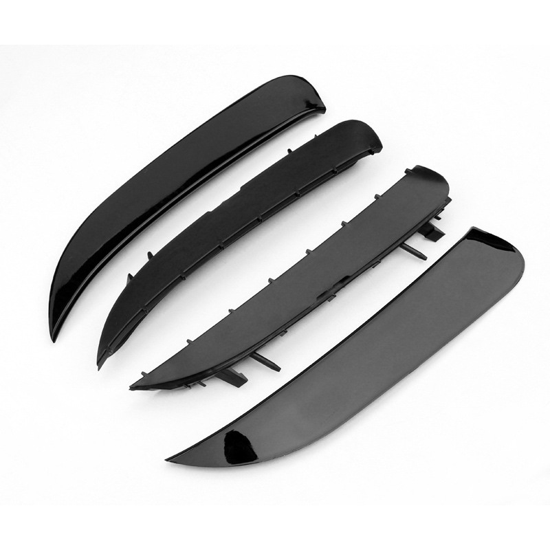 Boucle de fixation arrière pour ailettes d'aération, noir brillant.