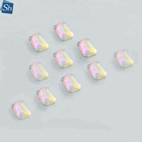 Strass en verre carrés à dos plat de 4,3 mm, cristaux facettés en vrac pour vêtements, bijoux DIY, nail art