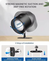 Lámpara de Pared LED Sunaluna, Recargable, Funciona con Batería, Control Táctil Remoto, RGB CCT, Regulable, Giratoria 360°, LED Magnética Inteligente