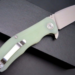 Couteau pliant de poche en acier D2 haute dureté, marque HK, modèle FB060, pour la chasse en plein air, la défense personnelle, manche G10, OEM - Product Image 4