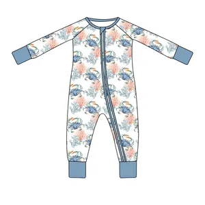 New Children's Clothing Cotton Soft Autumn Long Sleeve Infant Baby Sets Solid Color Sleepwear 1 Pieces Set Kids Clothes