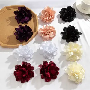 Di alta qualità di camelia artificiale fiore testa di seta fiori DIY per decorazione di nozze vendita al dettaglio rosso bianco