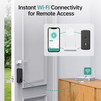 Serrure connectée Tuya WiFi sans clé, avec Bluetooth, pour porte en bois, avec application, réseau intelligent, serrure pour porte en verre