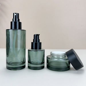 ขวดแก้วใสสีเทาแบบไหล่เรียบ ขวดโหลสีเทา 30 กรัม 50 กรัม 30 มล. 50 มล. 100 มล. 120 มล. สำหรับโลชั่นและเซรั่ม - Product Image 3