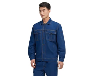 65% Cotton 35% Polyester Long Sleeve Summer Work Jeans for Men Work <strong>Jacket</strong> Custom - Product Image 3