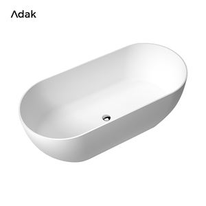 <span class=keywords><strong>Vasca</strong></span> <span class=keywords><strong>da</strong></span> <span class=keywords><strong>Bagno</strong></span> Ovale Freestanding di Lusso in Solid Surface, <span class=keywords><strong>Vasca</strong></span> in Pietra Artificiale per Villa - Product Image 4