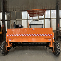 Tourneur de compost à moteur diesel, construction en acier allié, haute capacité, 25 kW 35 CV, 800-1000 m³/h, pour engrais organique