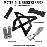 Centre d'usinage CNC OEM de haute précision pour le fraisage et l'usinage de produits en aluminium avec anodisation et tolérance de +/-0,005 mm