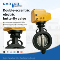 Válvula de Mariposa Motorizada Neumática de Doble Excentricidad 316L Dúplex con Brida FF a Prueba de Explosiones Exd para Regulación de Agua y Fuego a Alta Temperatura