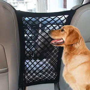 Fabricante OEM logotipo personalizado Elastic Car Pet Fence Dog Segurança Isolamento Net Crianças Viagem Isolamento Barreira Malha Dog Fence Anti-colisão Mesh Pet Supplies