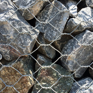 Gabion <b>Mesh</b> Hexagonal Plain Weave Hot Dip Electric Galvanized Steel Woven 2-5mm Diameter 10-275g/m2 Zinc Coated - Product Image 1