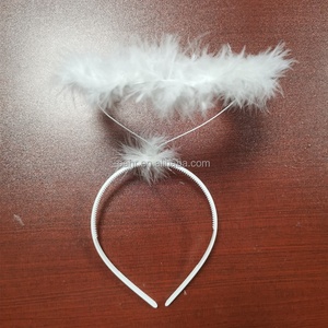 Fascia per capelli con aureola d'angelo in piume bianche e gonna tutù per bambini, costume cosplay di Halloween - Product Image 4