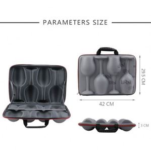 Estuche Protector de Espuma EVA para Copas de Vino, con Cierre, para 4 Copas, Personalizado de Fábrica, para Cervezas Embotelladas y Vino Tinto - Product Image 6