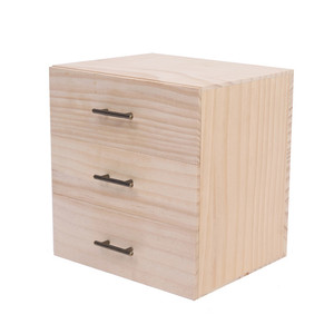 Three <b>Drawer</b> Wooden Essential Oil <b>Storage</b> <b>Box</b> Solid Wood Rectangle Standing Type Customizable Size - Product Image 5