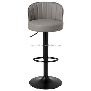 Tabourets <span class=keywords><strong>de</strong></span> <span class=keywords><strong>bar</strong></span> TUQ Fresh Drop, revêtement doux <span class=keywords><strong>taupe</strong></span>, gris, pour cuisine, repose-pieds, hauteur <span class=keywords><strong>de</strong></span> <span class=keywords><strong>bar</strong></span>, <span class=keywords><strong>tabouret</strong></span> moderne pour salon - Product Image 1