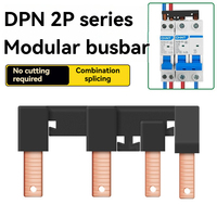 Barre omnibus modulaire à épissure série DPN+2P, type broche, en cuivre, pour boîtier de distribution, connexion MCB, sans découpe, CE