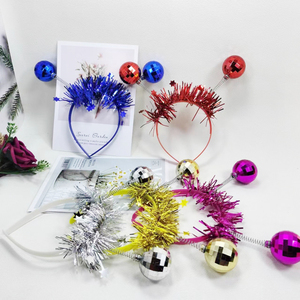 Party New Year Sparkle <strong>Disco</strong> Tinsel <strong>Headband</strong> with Laser Mirror <strong>Ball</strong> &amp; Plastic Hairband for Chinese New Year &amp; New Year Parties - Product Image 3