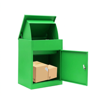 Boîte aux lettres métallique grande capacité étanche pour la maison, montage mural, antivol, pour livraison de colis, 45L, revêtement poudré, extérieur, jardin