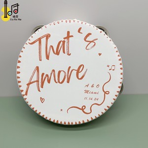 Tamburelli da 6 pollici in legno personalizzabili per feste di matrimonio e balli, <span class=keywords><strong>strumento</strong></span> <span class=keywords><strong>musicale</strong></span> con nastro e passamaneria personalizzati - Product Image 5