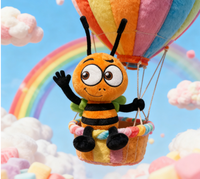 Taille personnalisée Chapeau de sorcière drôle Animal en peluche abeille CPC & CE coton certifié matériau PP coton de remplissage pour anniversaire cadeau d'Halloween