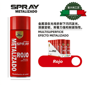 Pintura Metálica Roja en Aerosol 200ml Resistente al Calor Origen España Modelo 8680 - Product Image 1