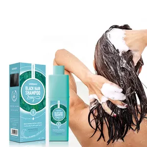 Shampoo de cor de cabelo preto de marca própria de fábrica na China Shampoo de tintura de cabelo sem amônia sem manchas na pele