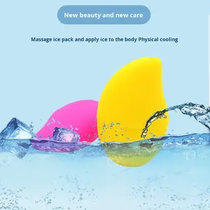 Massageador Facial Portátil Mini de Silicone com Design de Cubo de Gelo para Rosto, Olhos e Corpo - Product Image 3