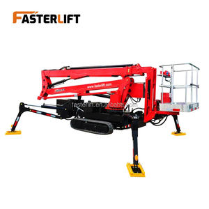 Platform Kerja Udara Articulating Arm Listrik 35ft 18M/20M, Crawler Spider Boom Lift, Peralatan Pengangkat Konstruksi, Meja Angkat - Product Image 3