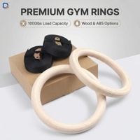 Anillas de Gimnasia de Madera Portátiles con Correa Ajustable Integrada para Entrenamiento Corporal y Ejercicios de Suspensión