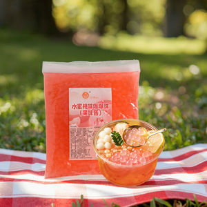 Perles Boba éclatantes à la pêche boule de jus Boba éclatante dans une boîte attrayante sac bouteille emballage - Product Image 1