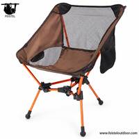 Chaise de camping pliante Feistel, chaise de pique-nique triangulaire portable en aluminium, chaise lune de camping