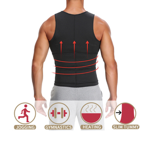 Gilet <span class=keywords><strong>de</strong></span> <span class=keywords><strong>sudation</strong></span> amincissant réglable en néoprène pour hommes, avec double <span class=keywords><strong>ceinture</strong></span>, pour la perte <span class=keywords><strong>de</strong></span> poids et le remodelage corporel, idéal pour la gym à domicile - Product Image 6