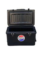 65L Zwarte Heavy Duty Rotomolded Thermische Zonnepaneel Geïsoleerde Koelbox UV-bestendig Buitensport Kamperen Picknick Houdt Blikjes Koel
