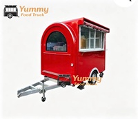 Yummy Mobile Street Mini Size Round Model Caravan Kitchen Bubble Tea Food Truck Small Dessert Trailer