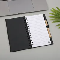Cuaderno Espiral de Cuero PU con Estampado de Dibujos Animados para Niños, Tela PP, Encuadernación con Alambre, Tamaños B5/B6/A5/A6/A4, Regalo para Estudiantes de Primaria