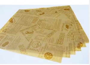 Vente directe d'usine, papier d'emballage pour hamburger imprimé sur mesure, enduit de PE résistant à la graisse, OEM - Product Image 2