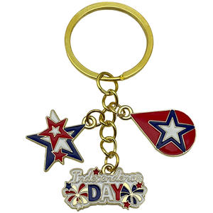 Llavero con <span class=keywords><strong>Mapa</strong></span> de Estados Unidos <span class=keywords><strong>Personalizado</strong></span> al por Mayor, Llavero con Bandera del Día de la Independencia, Accesorio Conmemorativo del 250 Aniversario - Product Image 2