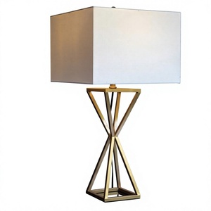 Modern Minimalist Metal LED Table <b>Lamp</b> with White Fabric Round Shade <b>Touch</b> Control Warm White Light for Bedroom Decor - Product Image 1
