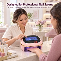 Lampe à ongles LED UV intelligente AI avec reconnaissance des ongles, écran tactile 5,5 pouces, commande vocale 29 langues, séchoir à ongles en gel professionnel