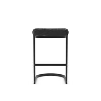 Tabouret de bar en velours au design moderne avec base arquée en métal noir, siège confortable pour bar à domicile, comptoir de cuisine, îlot de cuisine