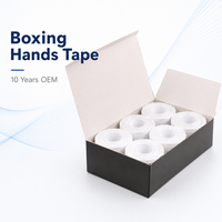 ActiveX OEM Bande de boxe en coton à l'oxyde de zinc, écologique, respirante, facile à déchirer, 2,5 cm x 10 m, protection personnalisée en boîte