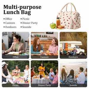 Insulated Lunch Bag for Women Men Large Reusable Lunch Box Adult Leakproof Portable Cooler Tote Bags for Work Picnic Cooler Bag - Product Image 6