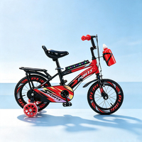 Bicicleta Infantil Ajustable al por Mayor de Fábrica con Caja de Música, Luz Delantera, Portavasos y Ruedas de Entrenamiento para Niños de 2 a 12 Años