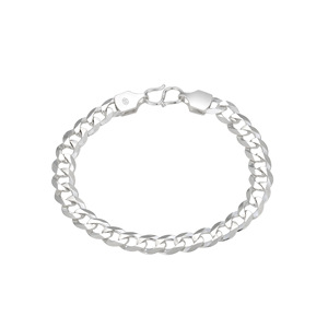 <span class=keywords><strong>Bracciale</strong></span> da <span class=keywords><strong>uomo</strong></span> SILVERBENE in argento sterling <span class=keywords><strong>925</strong></span> massiccio con catena a maglie cubane Miami - Product Image 4
