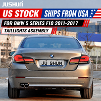 Lampu Belakang LED JUSHUN US Stock untuk BMW Seri 5 F10 F18 2011-2017 Lampu Sein Dinamis Rakitan Lampu Belakang Plug and Play