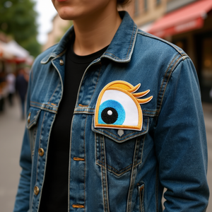 Patch Ilan 5,8x6,5 cm con design occhio in ferro da applicare a caldo per abbigliamento - Product Image 3