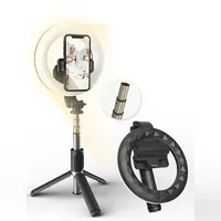 Q07 esnek Selfie sopa makyaj fotoğrafçılığı canlı yayın taşınabilir 6 inç LED halka dolgu işığı selfie sopa